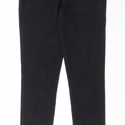 The Rockin Rev Womens Black Cotton Skinny Jeans Size 14 L29 in Regular Zip