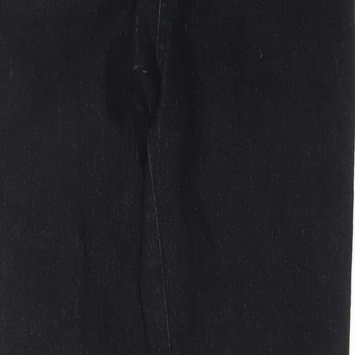 The Rockin Rev Womens Black Cotton Skinny Jeans Size 14 L29 in Regular Zip
