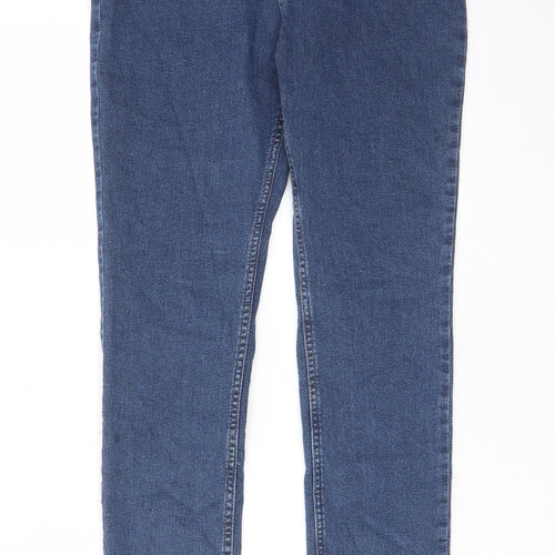 H&M Girls Blue Cotton Skinny Jeans Size 13-14 Years L27 in Regular Zip - Pockets, Belt Loops