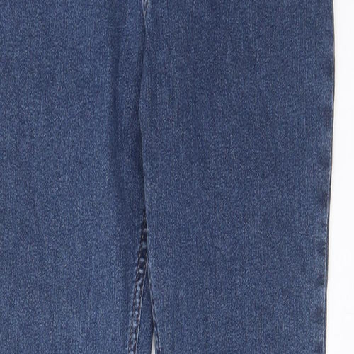 H&M Girls Blue Cotton Skinny Jeans Size 13-14 Years L27 in Regular Zip - Pockets, Belt Loops