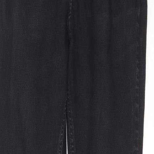 H&M Girls Black Cotton Skinny Jeans Size 13-14 Years L27 in Regular Zip - Pockets, Belt Loops