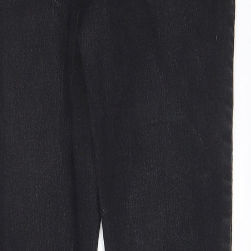 H&M Girls Black Cotton Skinny Jeans Size 13-14 Years L27 in Regular Zip - Pockets, Belt Loops