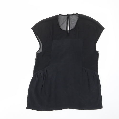Madewell Womens Black Polyester Basic T-Shirt Size XS Crew Neck