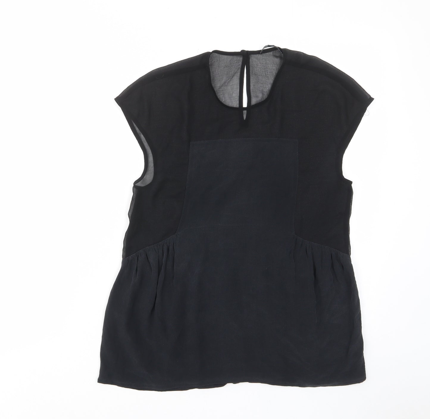 Madewell Womens Black Polyester Basic T-Shirt Size XS Crew Neck