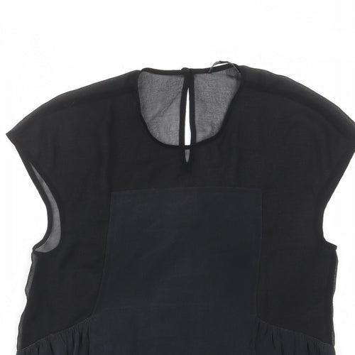 Madewell Womens Black Polyester Basic T-Shirt Size XS Crew Neck
