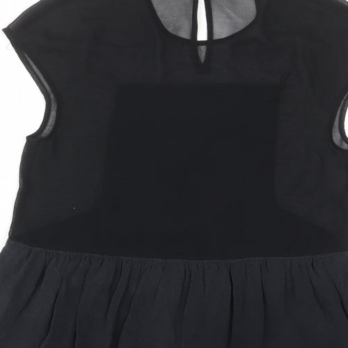 Madewell Womens Black Polyester Basic T-Shirt Size XS Crew Neck