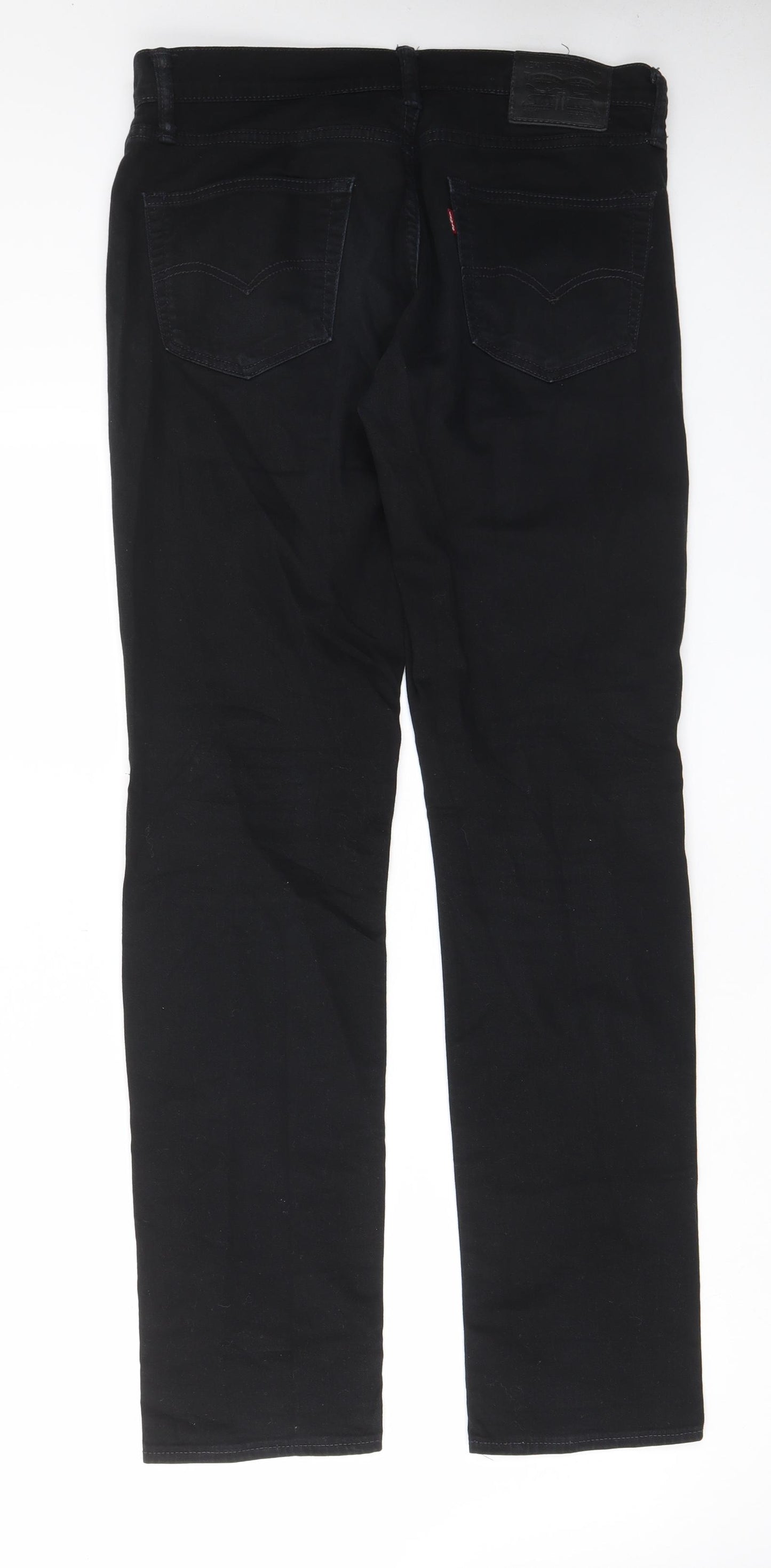 Levi's Mens Black Cotton Straight Jeans Size 33 in L32 in Regular Zip - Pockets, Belt Loops