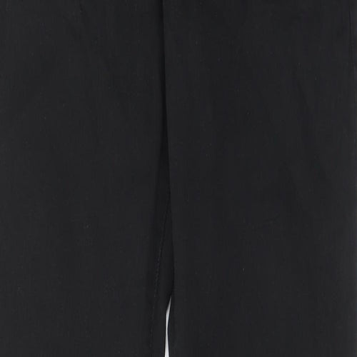 Marks and Spencer Womens Black Cotton Bootcut Jeans Size 30 in L31 in Slim Zip - Pockets, Belt Loops