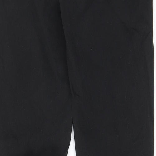 Marks and Spencer Womens Black Cotton Bootcut Jeans Size 30 in L31 in Slim Zip - Pockets, Belt Loops