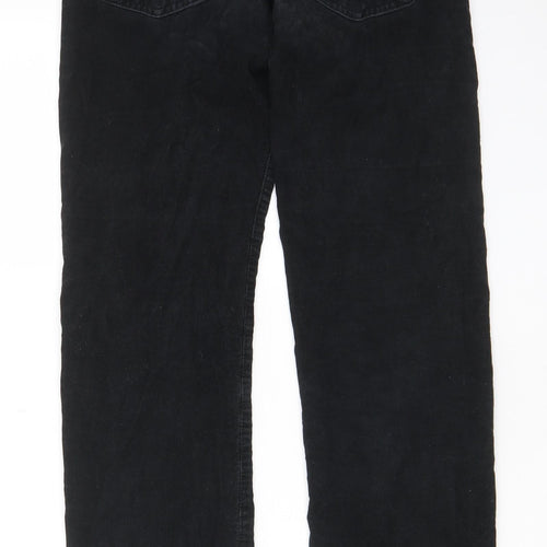 Levi's Mens Black Cotton Trousers Size 28 in L31 in Regular Zip - Pockets, Belt Loops, Logo