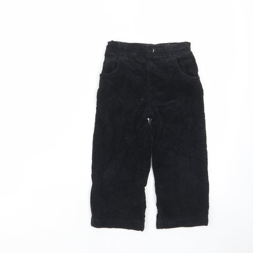 Garanimals Boys Black Cotton Chino Trousers Size 3 Years Regular Button - Pockets, Belt Loops