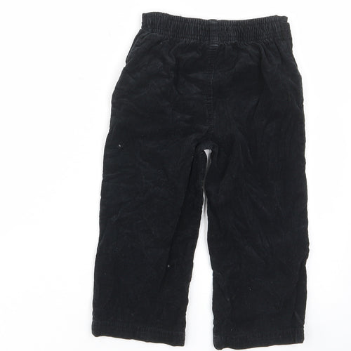 Garanimals Boys Black Cotton Chino Trousers Size 3 Years Regular Button - Pockets, Belt Loops