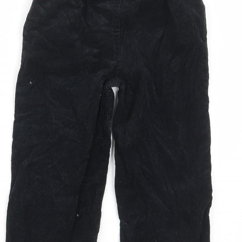 Garanimals Boys Black Cotton Chino Trousers Size 3 Years Regular Button - Pockets, Belt Loops