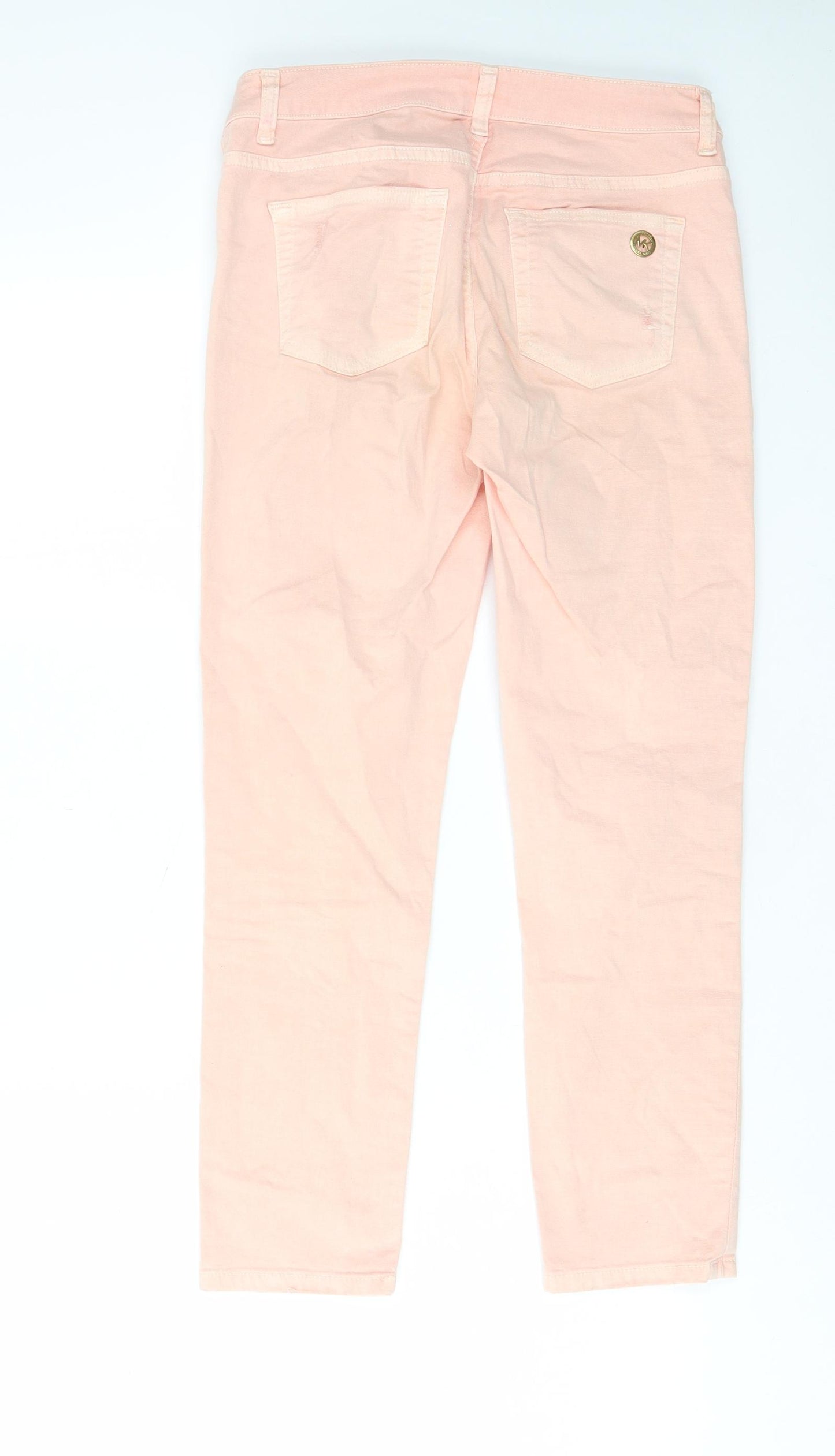 Michael Kors Womens Pink Cotton Skinny Jeans Size 30 in L25 in Regular Zip - Pockets, Belt Loops