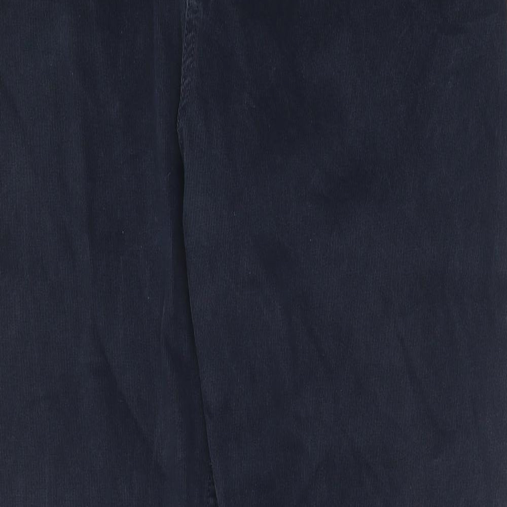 Marks and Spencer Mens Blue Cotton Straight Jeans Size 36 in L31 in Regular Zip - Pockets, Belt Loops