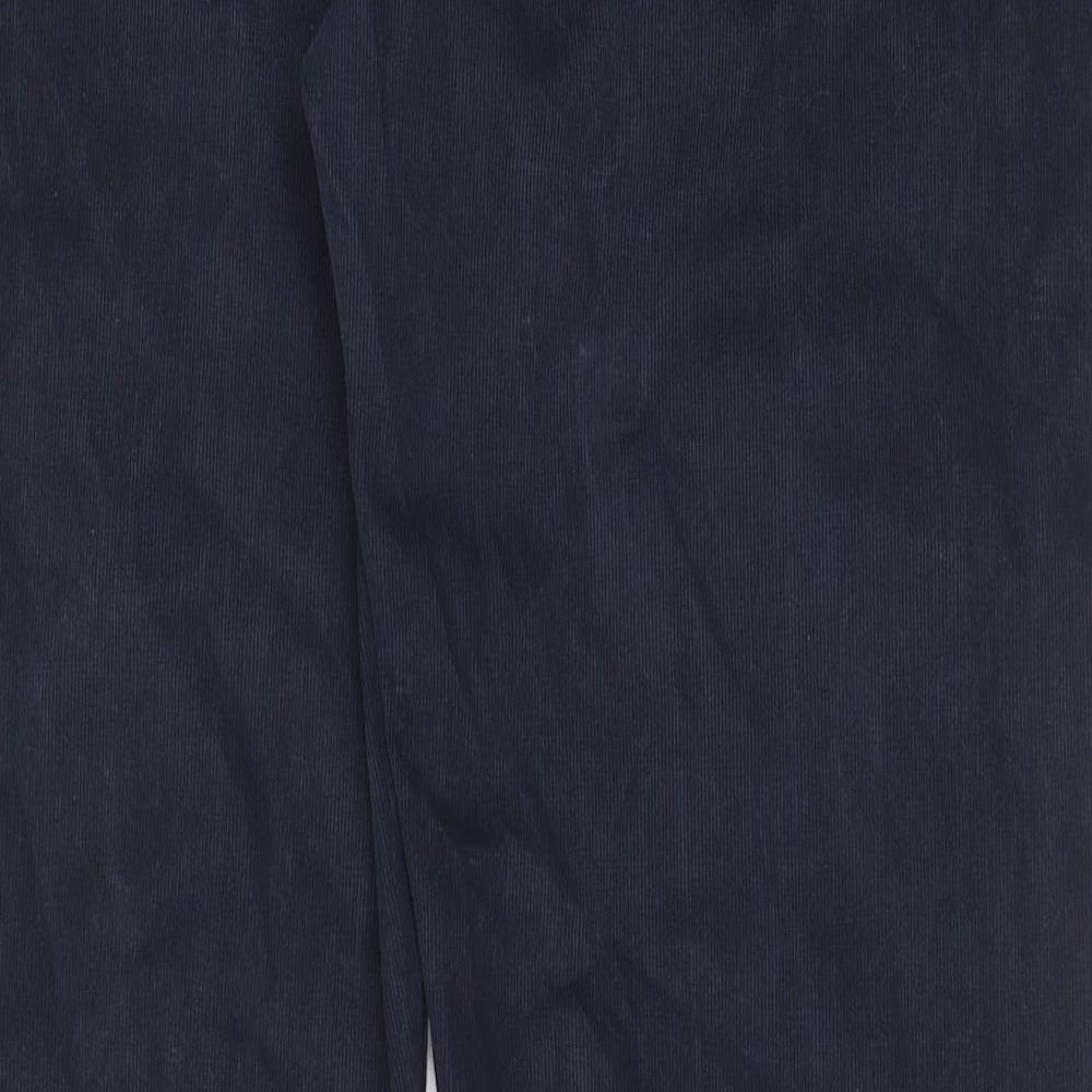 Marks and Spencer Mens Blue Cotton Straight Jeans Size 36 in L31 in Regular Zip - Pockets, Belt Loops