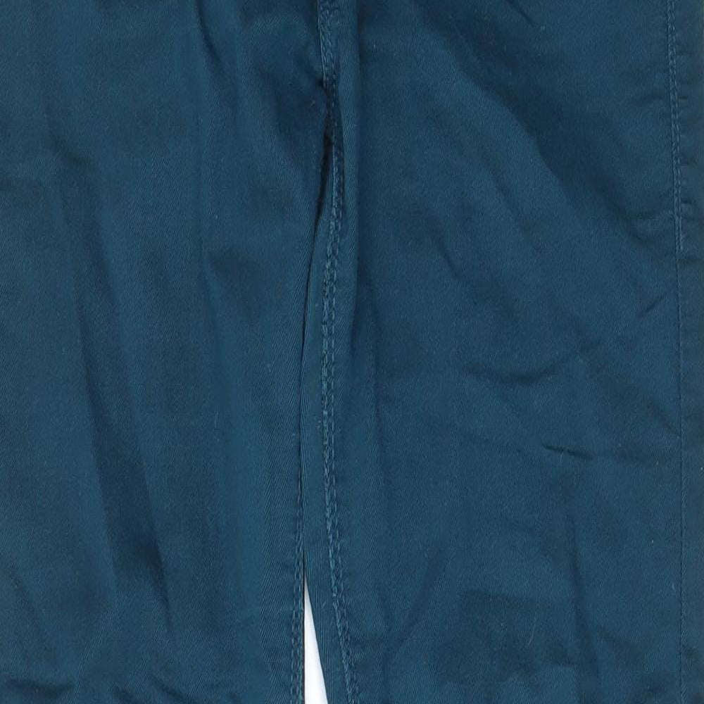 Dorothy Perkins Womens Green Cotton Skinny Jeans Size 10 L31 in Regular Zip - Pockets, Belt Loops