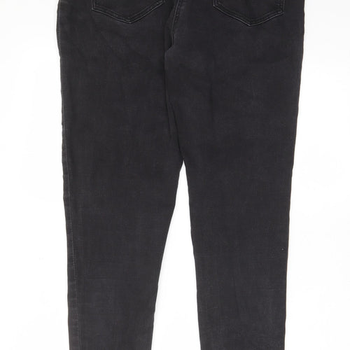 M&Co Womens Grey Cotton Skinny Jeans Size 14 L28 in Regular