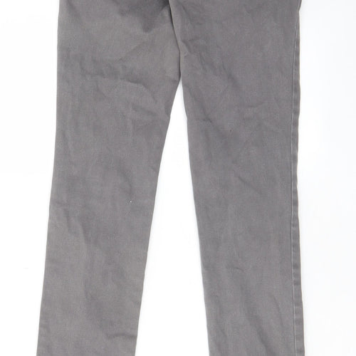 Pull&Bear Womens Grey Cotton Straight Jeans Size 8 L32 in Regular Zip - Pockets, Belt Loops, Zips