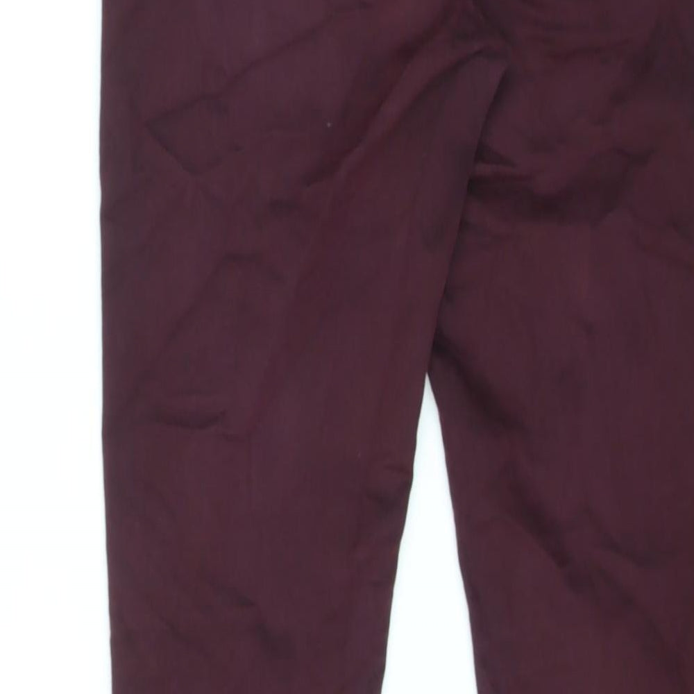 Topshop Womens Purple Cotton Skinny Jeans Size 28 in L30 in Regular Zip
