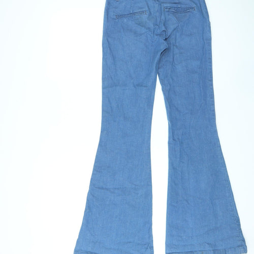 Trf Denim Womens Blue Cotton Bootcut Jeans Size 8 L34 in Regular Zip
