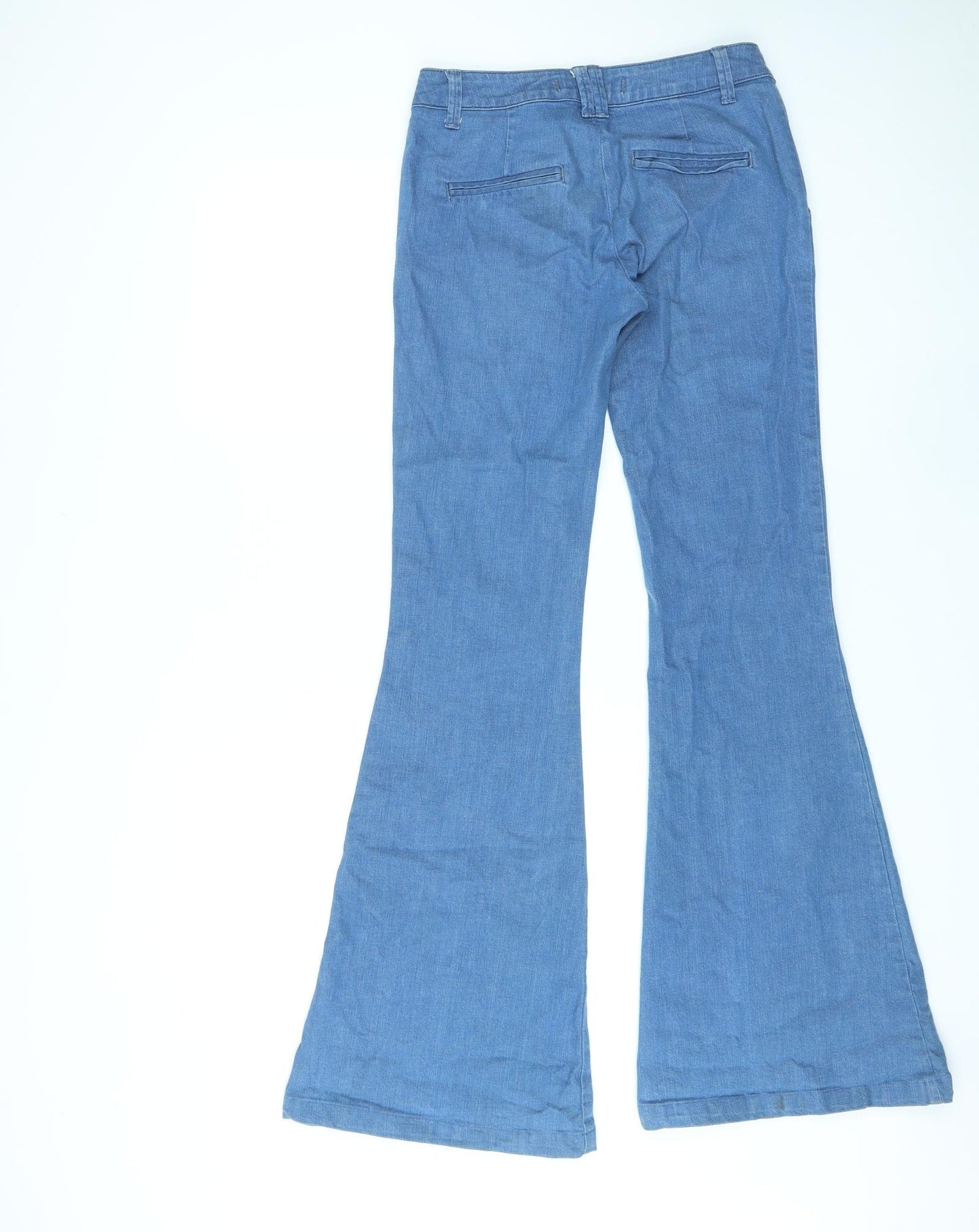 Trf Denim Womens Blue Cotton Bootcut Jeans Size 8 L34 in Regular Zip