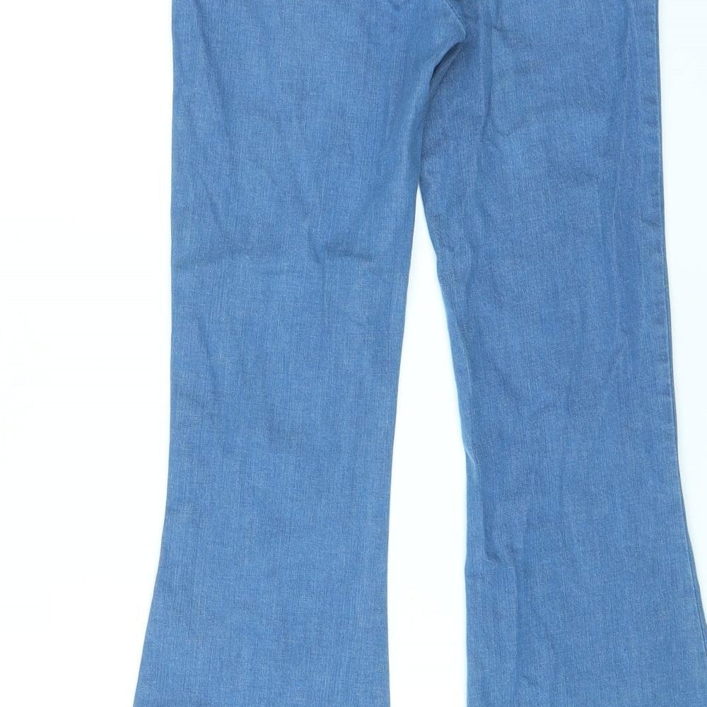 Trf Denim Womens Blue Cotton Bootcut Jeans Size 8 L34 in Regular Zip
