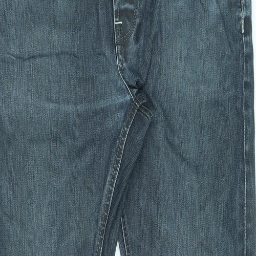 Voi Jeans Mens Blue Cotton Straight Jeans Size 32 in L33 in Regular Zip