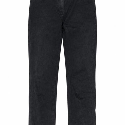 COLLUSION Womens Black Cotton Straight Jeans Size 30 in L32 in Regular Zip