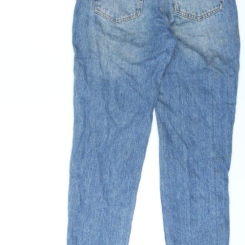 Pull&Bear Womens Blue Cotton Skinny Jeans Size 4 L26 in Regular Zip