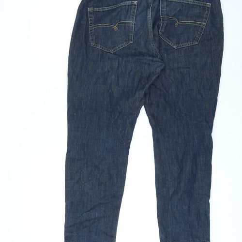 NEXT Womens Blue Cotton Straight Jeans Size 34 in L27 in Slim Zip