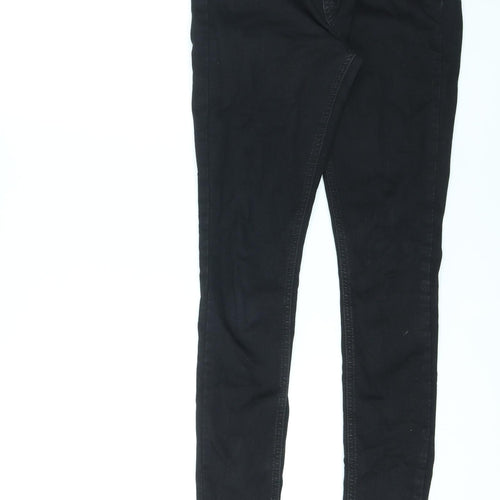 George Womens Black Cotton Skinny Jeans Size 10 L27 in Regular Zip