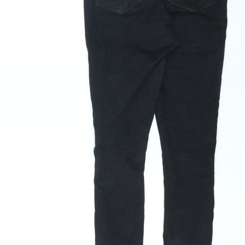 George Womens Black Cotton Skinny Jeans Size 10 L27 in Regular Zip