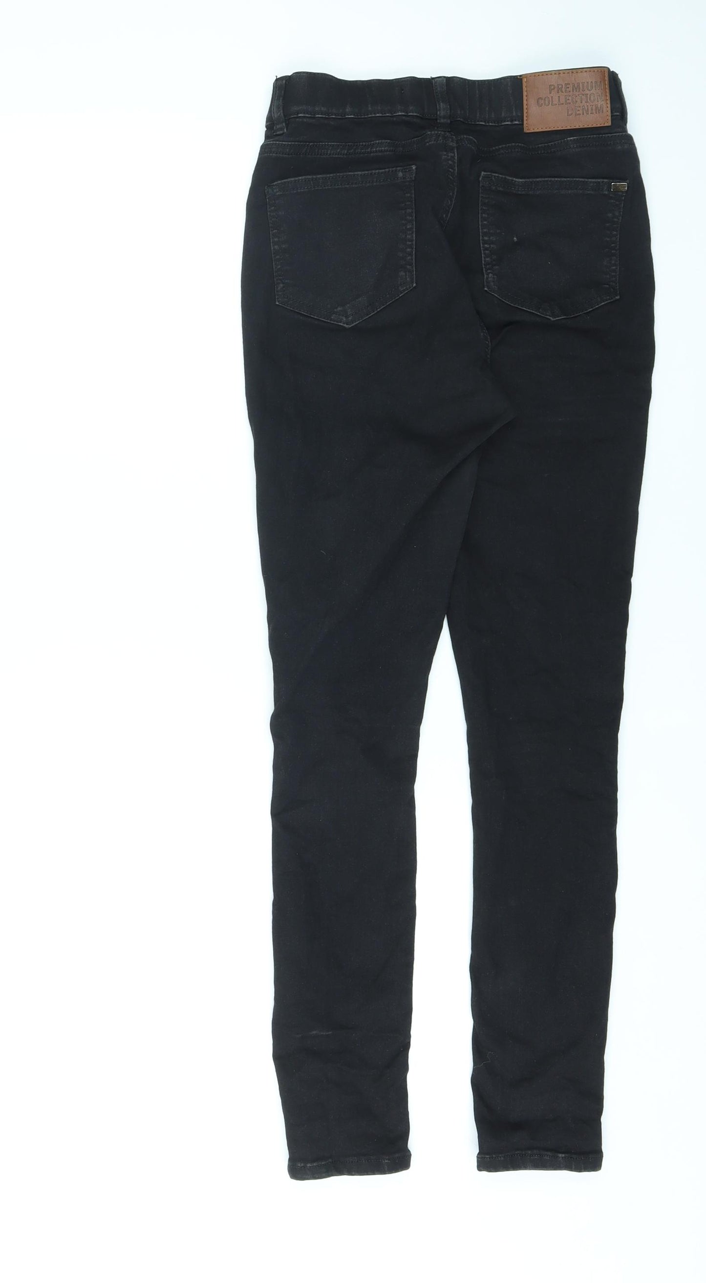 George Womens Black Cotton Skinny Jeans Size 10 L27 in Regular Zip