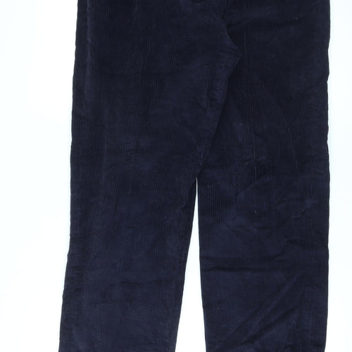 Skopes Mens Blue Cotton Trousers Size 34 in L27 in Regular Zip