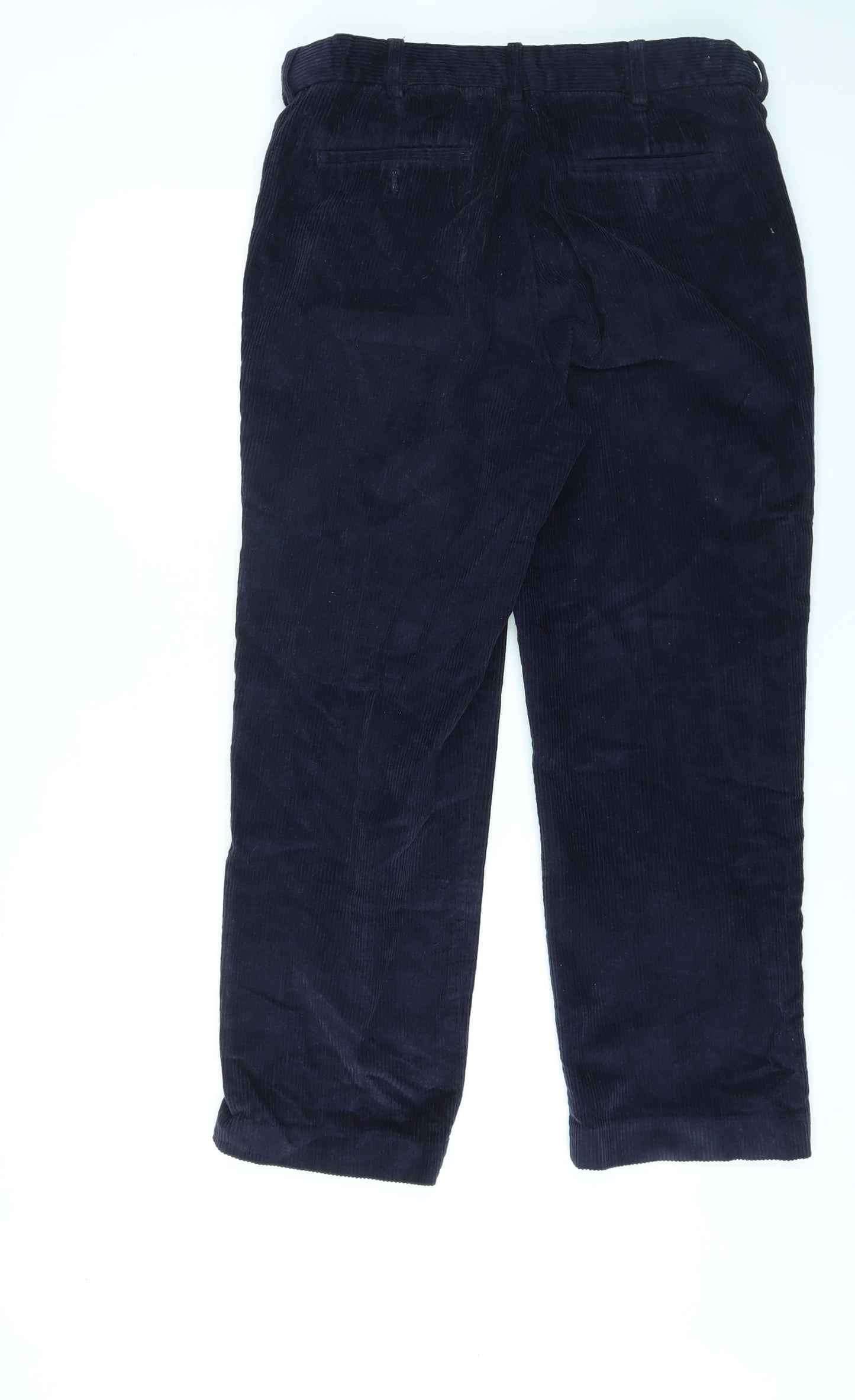 Skopes Mens Blue Cotton Trousers Size 34 in L27 in Regular Zip