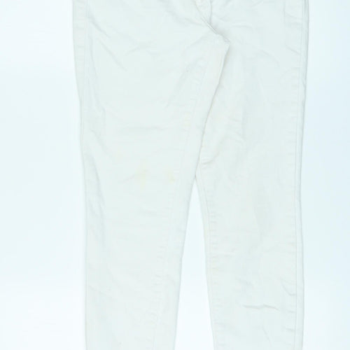 Blue Spice Womens Ivory Cotton Skinny Jeans Size 24 in L26 in Regular Zip