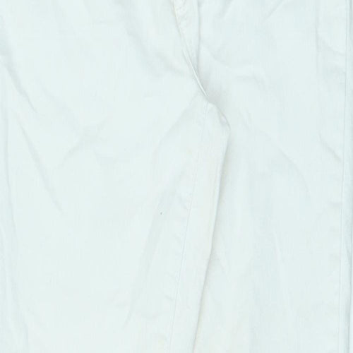 Blue Spice Womens Ivory Cotton Skinny Jeans Size 24 in L26 in Regular Zip