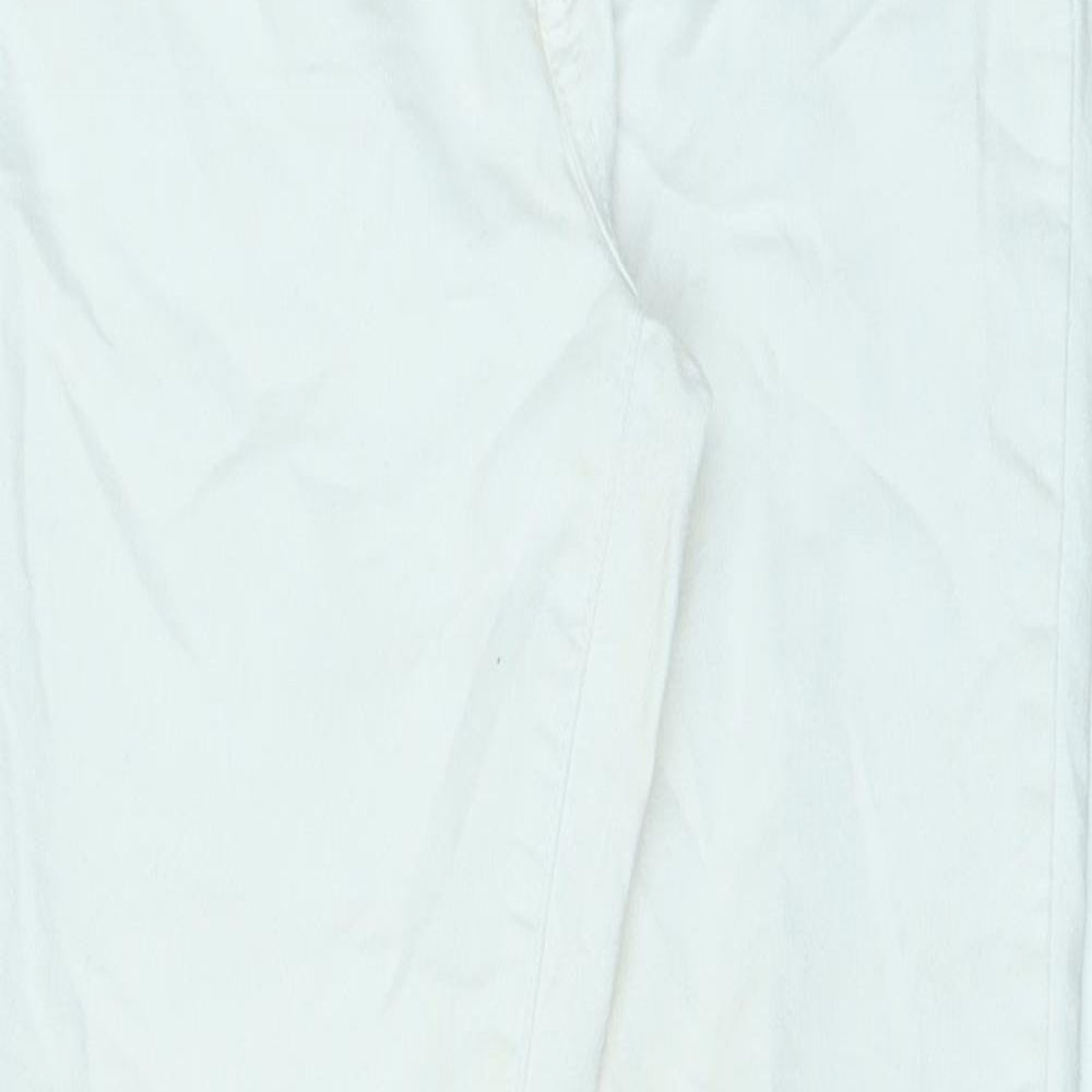 Blue Spice Womens Ivory Cotton Skinny Jeans Size 24 in L26 in Regular Zip
