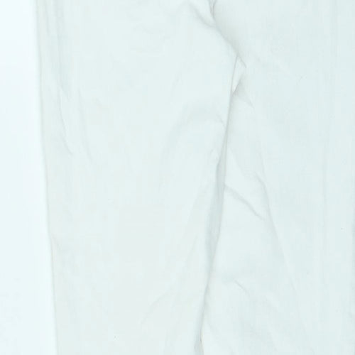 Blue Spice Womens Ivory Cotton Skinny Jeans Size 24 in L26 in Regular Zip