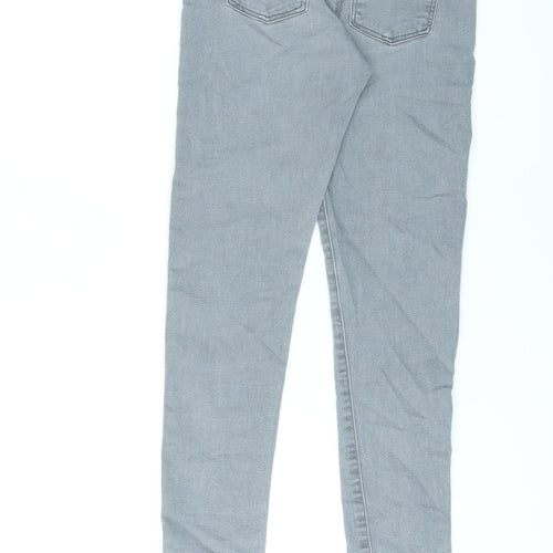 F&F Girls Grey Cotton Skinny Jeans Size 9-10 Years L23 in Regular