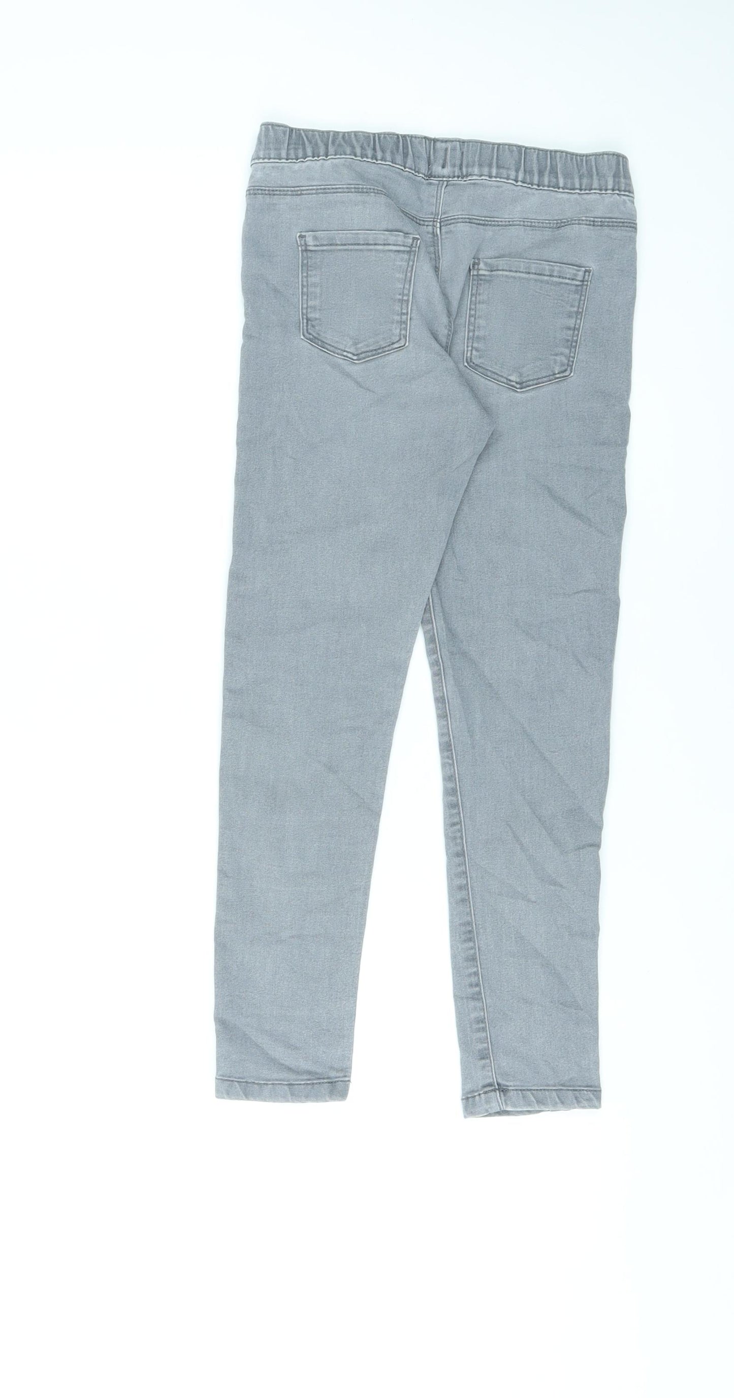 F&F Girls Grey Cotton Skinny Jeans Size 9-10 Years L23 in Regular