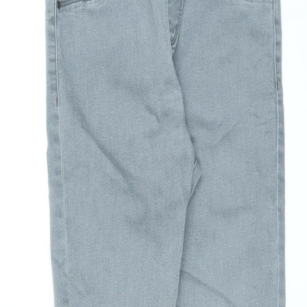 F&F Girls Grey Cotton Skinny Jeans Size 9-10 Years L23 in Regular