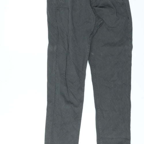 Zara Womens Grey Cotton Straight Jeans Size 38 in L31 in Regular Zip
