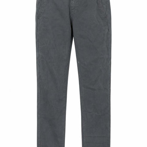 Zara Womens Grey Cotton Straight Jeans Size 38 in L31 in Regular Zip