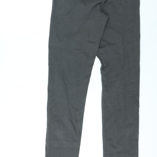 Zara Womens Grey Cotton Straight Jeans Size 38 in L31 in Regular Zip