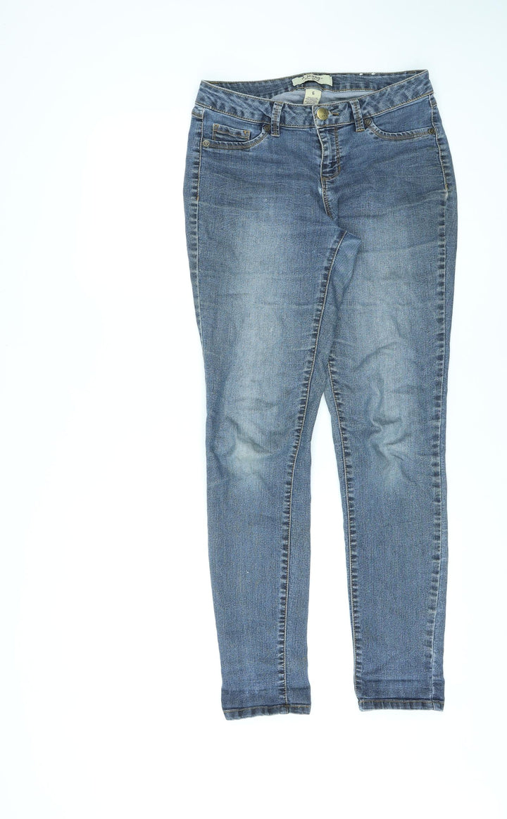 D. Jeans Womens Blue Cotton Skinny Jeans Size 6 L27 in Regular Zip