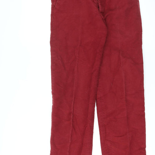 Cordings Womens Red Polyester Trousers Size 28 in L29 in Regular Zip