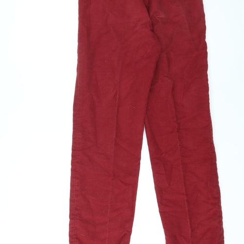 Cordings Womens Red Polyester Trousers Size 28 in L29 in Regular Zip