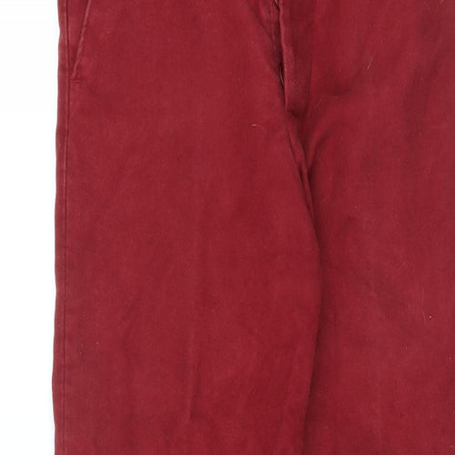 Cordings Womens Red Polyester Trousers Size 28 in L29 in Regular Zip